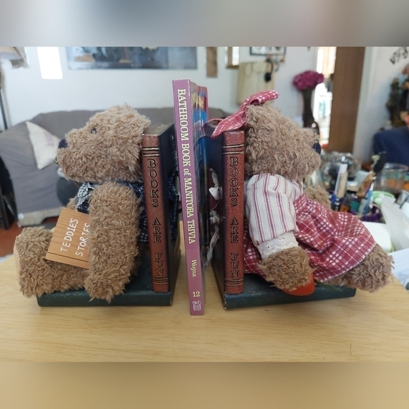 "Books are Fun" Teddy Bear Bookends - Picture 2 of 9